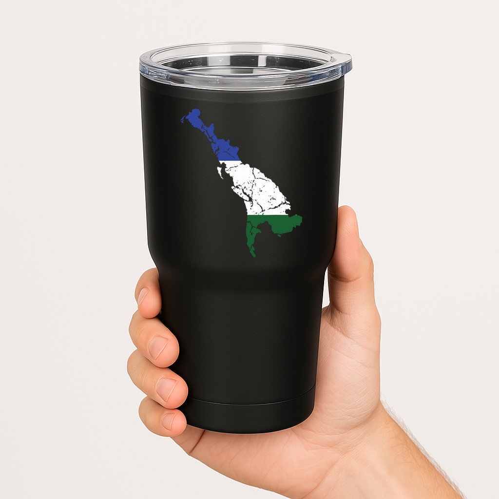 Cascadia Bioregion Map Flag Independence Distressed Tumbler