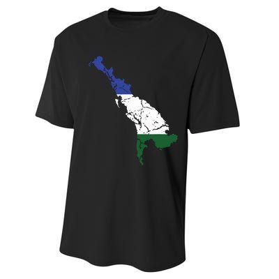 Cascadia Bioregion Map Flag Independence Distressed Performance Sprint T-Shirt