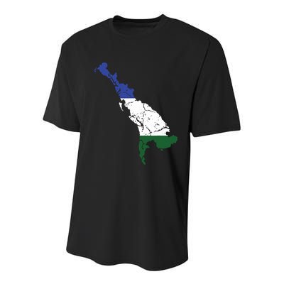 Cascadia Bioregion Map Flag Independence Distressed Youth Performance Sprint T-Shirt