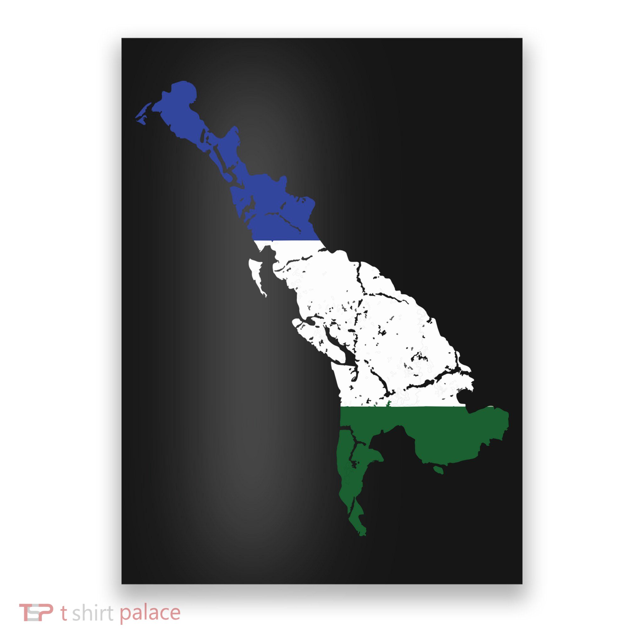 Cascadia Bioregion Map Flag Independence Distressed Poster