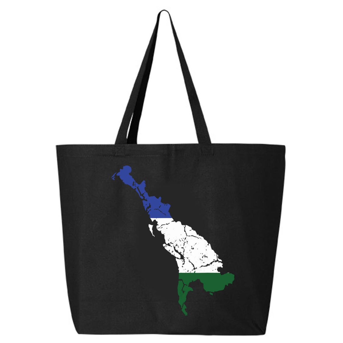 Cascadia Bioregion Map Flag Independence Distressed 25L Jumbo Tote