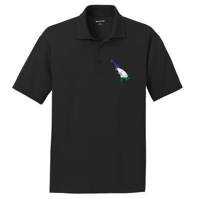 Cascadia Bioregion Map Flag Independence Distressed PosiCharge RacerMesh Polo