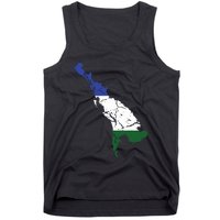 Cascadia Bioregion Map Flag Independence Distressed Tank Top