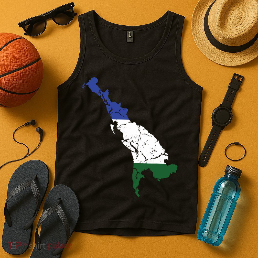 Cascadia Bioregion Map Flag Independence Distressed Tank Top