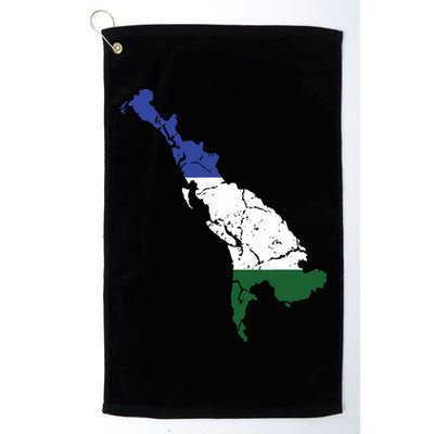 Cascadia Bioregion Map Flag Independence Distressed Golf Towel