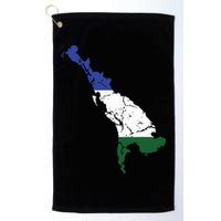 Cascadia Bioregion Map Flag Independence Distressed Golf Towel