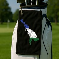 Cascadia Bioregion Map Flag Independence Distressed Golf Towel