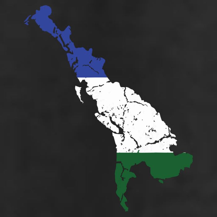 Cascadia Bioregion Map Flag Independence Distressed Golf Towel