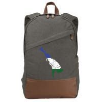 Cascadia Bioregion Map Flag Independence Distressed Cotton Canvas Backpack