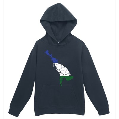 Cascadia Bioregion Map Flag Independence Distressed Urban Pullover Hoodie