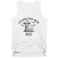 Cluck Baa Moo Boo Halloween Highland Cow Ghost Ghost Cow Tank Top