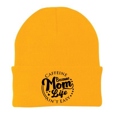 Caffeine Because Mom Life Ain't Easy Knit Cap Winter Beanie