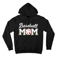 Cute Baseball Mom Leopard Print Mothers Day Hoodie