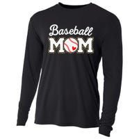 Cute Baseball Mom Leopard Print Mothers Day Cooling Performance Long Sleeve Crew