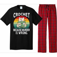 Crochet Because Murder Is Wrong Retro Vintage Cat Pajama Set