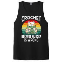 Crochet Because Murder Is Wrong Retro Vintage Cat PosiCharge Competitor Tank