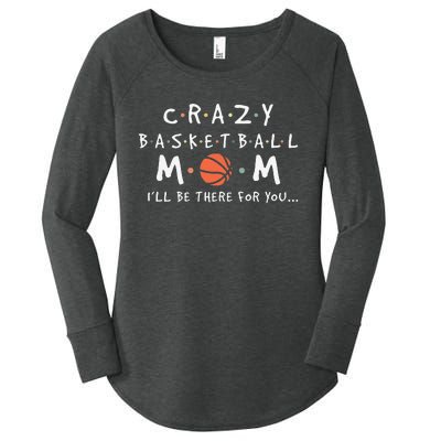 Crazy Basketball Mom Mother's Day Sports Saying Women's Perfect Tri Tunic Long Sleeve Shirt