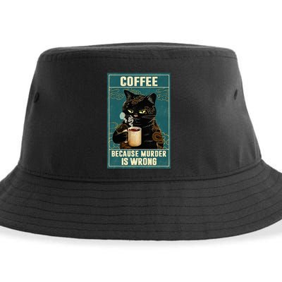 Coffee Because Murder Is Wrong Sustainable Bucket Hat