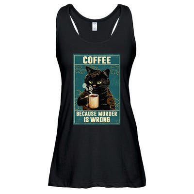 Coffee Because Murder Is Wrong Ladies Essential Flowy Tank