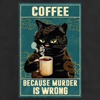 Coffee Because Murder Is Wrong Golf Towel