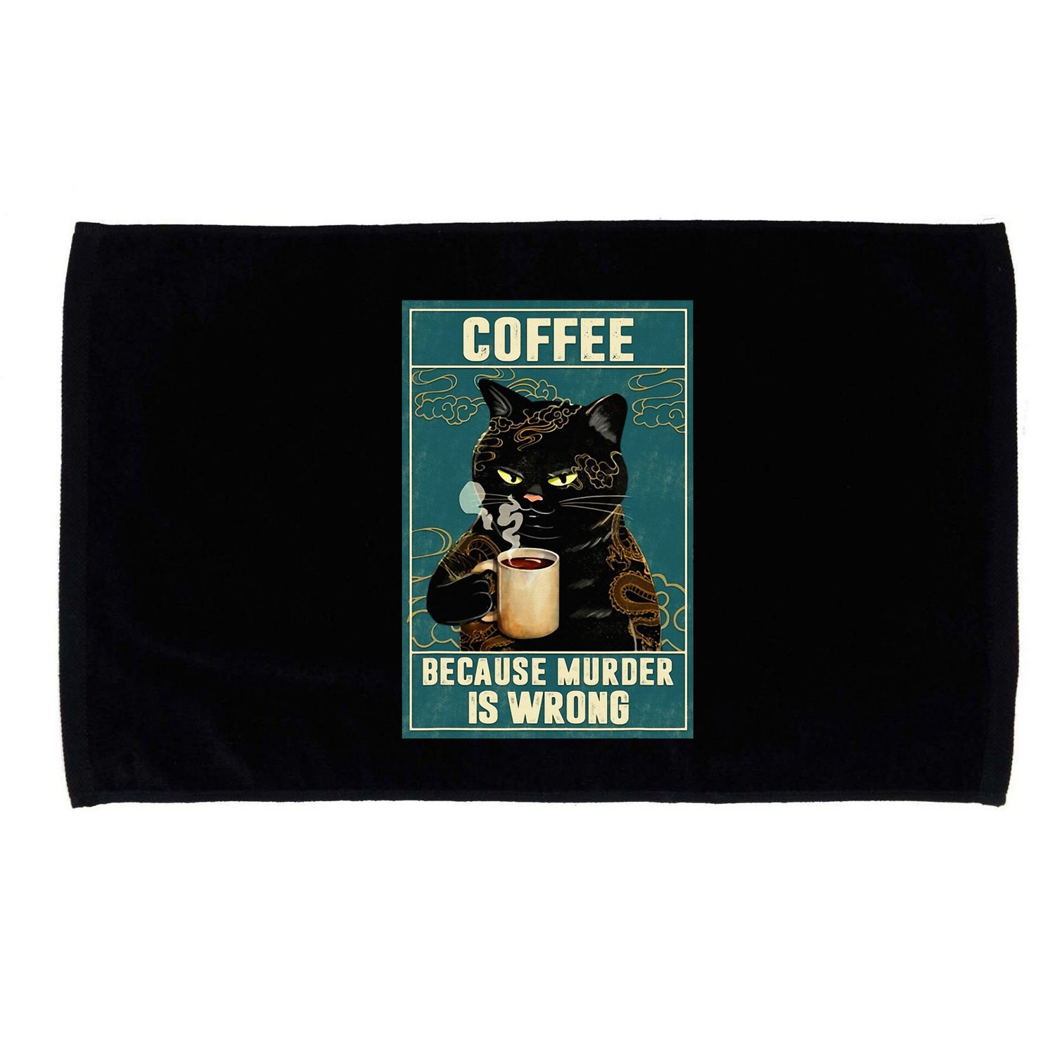 Coffee Because Murder Is Wrong Microfiber Hand Towel