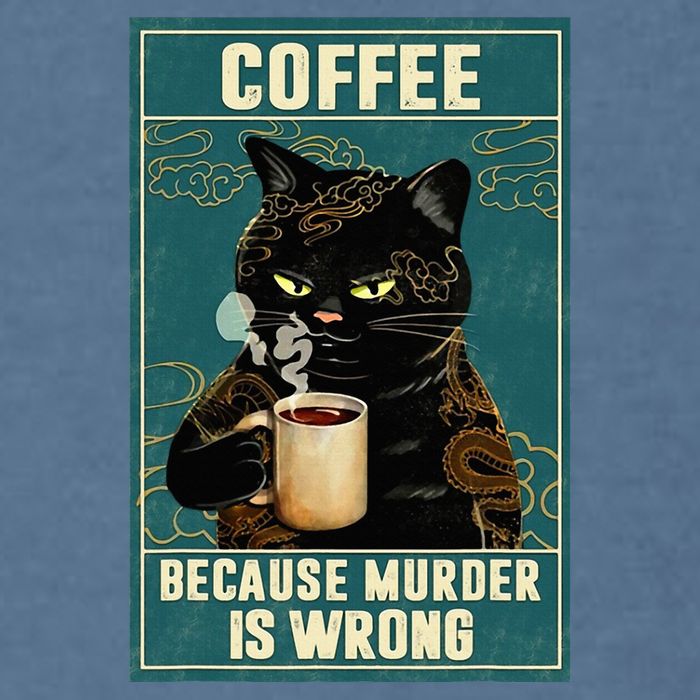 Coffee Because Murder Is Wrong Garment-Dyed Sweatshirt