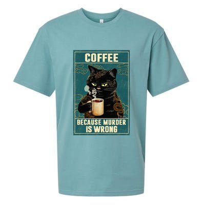Coffee Because Murder Is Wrong Sueded Cloud Jersey T-Shirt