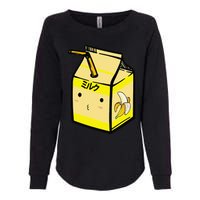 Cute Banana Milk Shake Kawaii Japanese Anime Fan Gift Yellow Womens California Wash Sweatshirt