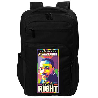 Color Block Martin Luther King The Time Is Always Right Impact Tech Backpack