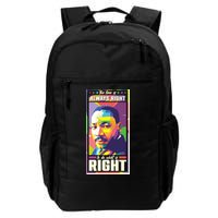 Color Block Martin Luther King The Time Is Always Right Backpack