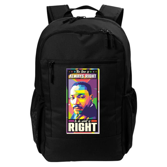 Color Block Martin Luther King The Time Is Always Right Backpack