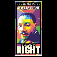 Color Block Martin Luther King The Time Is Always Right Backpack