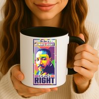 Color Block Martin Luther King The Time Is Always Right Mug