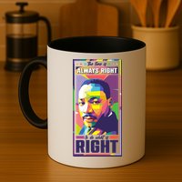 Color Block Martin Luther King The Time Is Always Right Mug