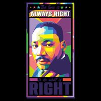 Color Block Martin Luther King The Time Is Always Right Mug