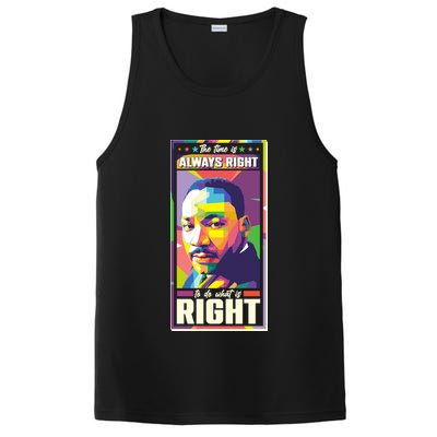 Color Block Martin Luther King The Time Is Always Right PosiCharge Competitor Tank