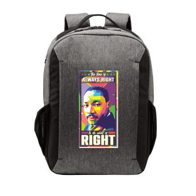 Color Block Martin Luther King The Time Is Always Right Vector Backpack