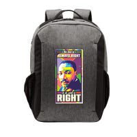 Color Block Martin Luther King The Time Is Always Right Vector Backpack