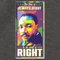 Color Block Martin Luther King The Time Is Always Right Vector Backpack