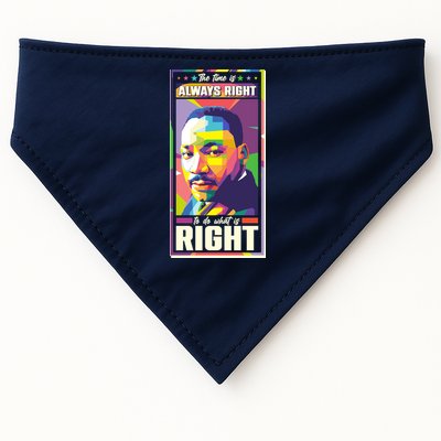Color Block Martin Luther King The Time Is Always Right USA-Made Doggie Bandana