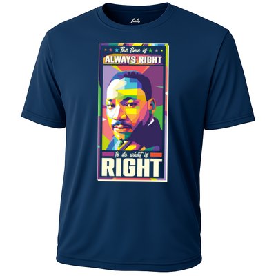 Color Block Martin Luther King The Time Is Always Right Performance Shirt