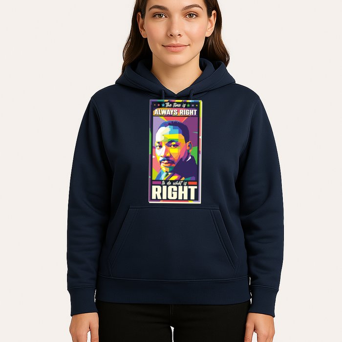 Color Block Martin Luther King The Time Is Always Right Hoodie