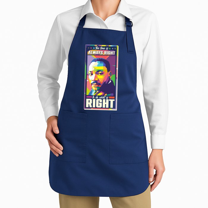 Color Block Martin Luther King The Time Is Always Right Apron