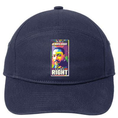 Color Block Martin Luther King The Time Is Always Right 7-Panel Snapback Hat