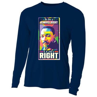 Color Block Martin Luther King The Time Is Always Right Cooling Performance Long Sleeve Crew