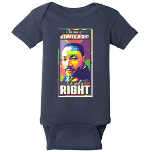 Color Block Martin Luther King The Time Is Always Right Baby Bodysuit