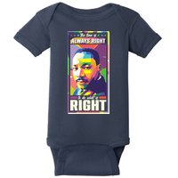 Color Block Martin Luther King The Time Is Always Right Baby Bodysuit