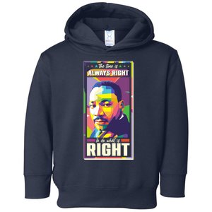 Color Block Martin Luther King The Time Is Always Right Toddler Hoodie