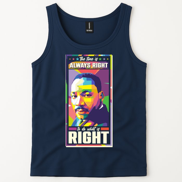 Color Block Martin Luther King The Time Is Always Right Tank Top