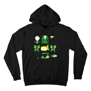 Coquette Bow Masters Golf Tournament Graphic Golfing Golfer Hoodie